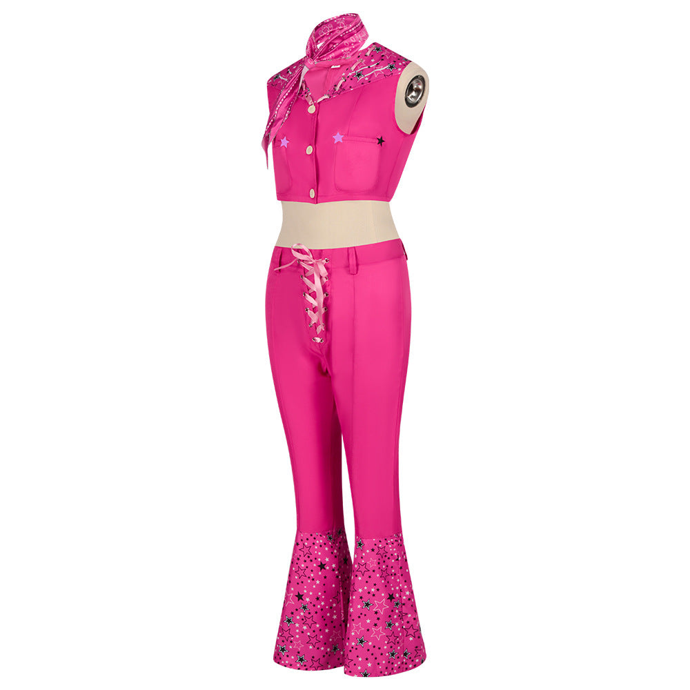 Barbiee Movie Margot Elise Robbie Cowgirl Cosplay Costume