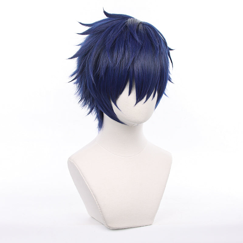 Ensemble Stars Sazanami Jun Blue Short Cosplay Wig