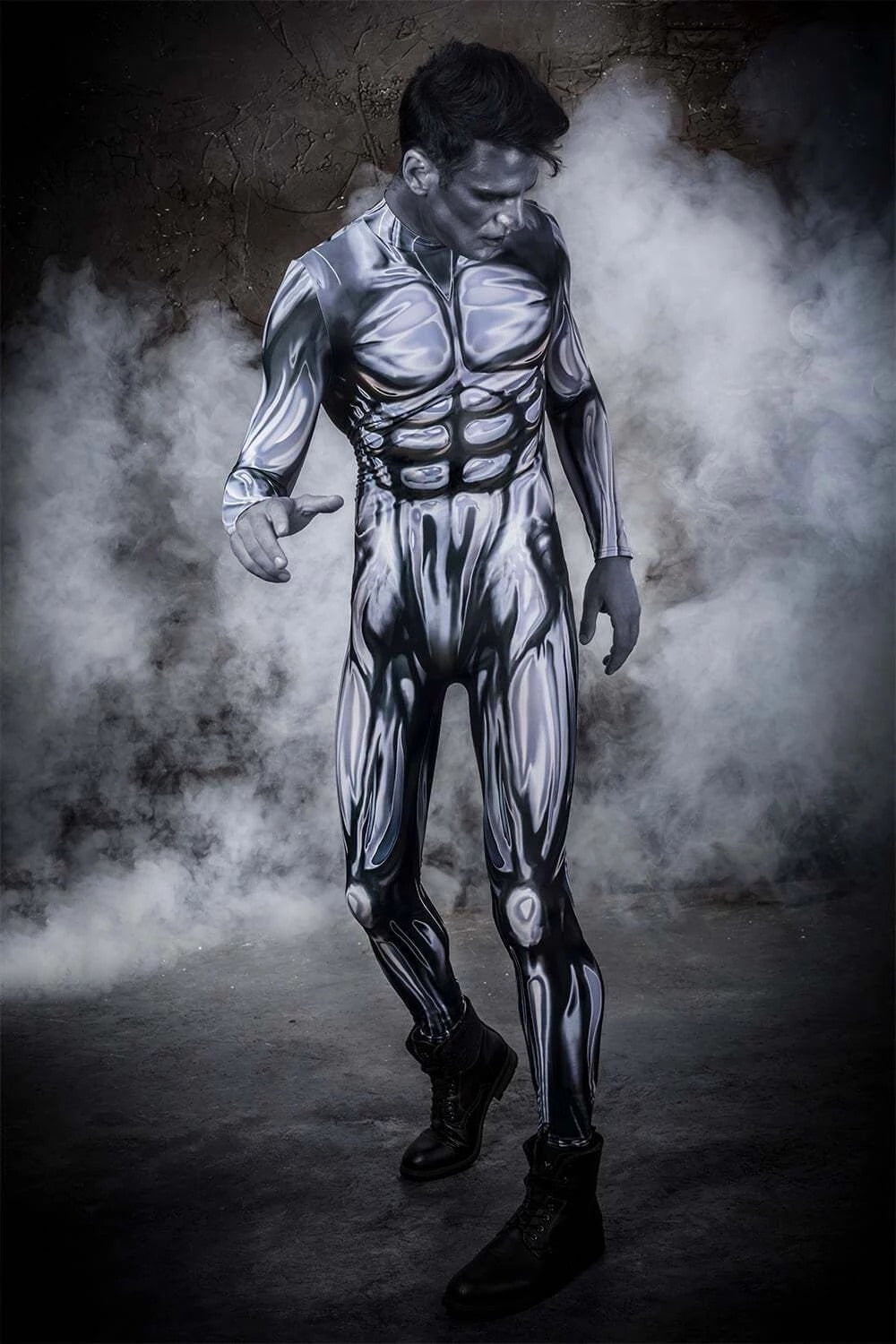 Adult/Kids Silver Surfer Cosplay Costume Superhero Suit Halloween Bodysuit Man Boys Zentai Suit