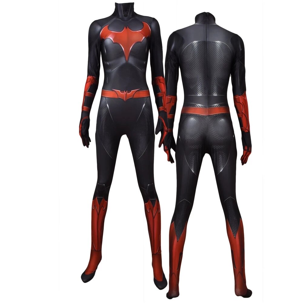Adults Kids Batgirl Cosplay Costume Woman Girls Superhero Bodysuit Zentai Suits Halloween Jumpsuit