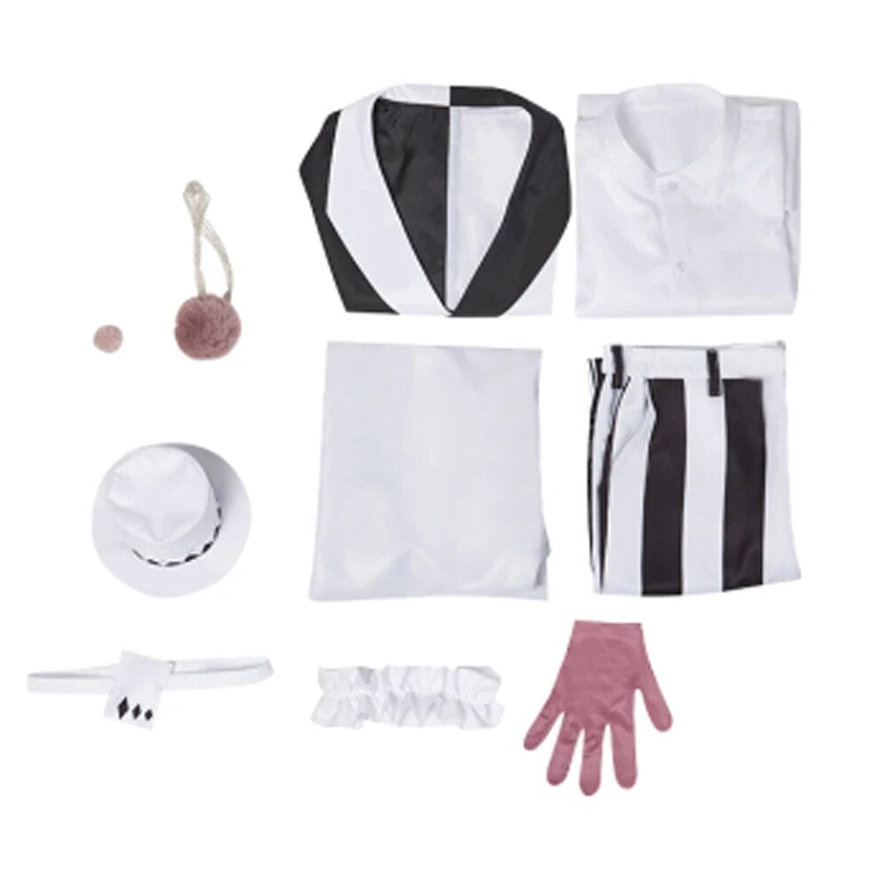 Anime Bungo Stray Dogs Season 4 Nikolai Gogol Cosplay Costume Wig Overcoat Cloak Full Set Uniform The Decay of The Angel Outfit