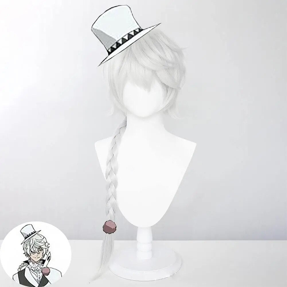Anime Bungo Stray Dogs Season 4 Nikolai Gogol Cosplay Costume Wig Overcoat Cloak Full Set Uniform The Decay of The Angel Outfit