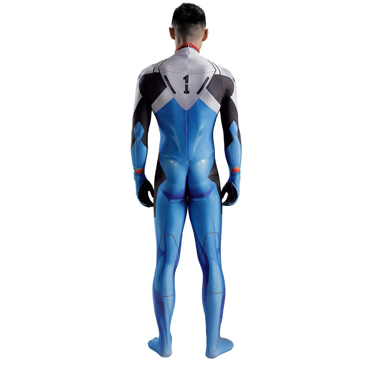 Anime Costume Cosplay Ikari Shinji  Zentai Bodysuit Spandex  Superhero Boys Halloween Costume Adult Kids