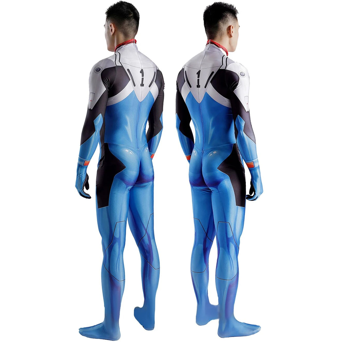 Anime Costume Cosplay Ikari Shinji  Zentai Bodysuit Spandex  Superhero Boys Halloween Costume Adult Kids
