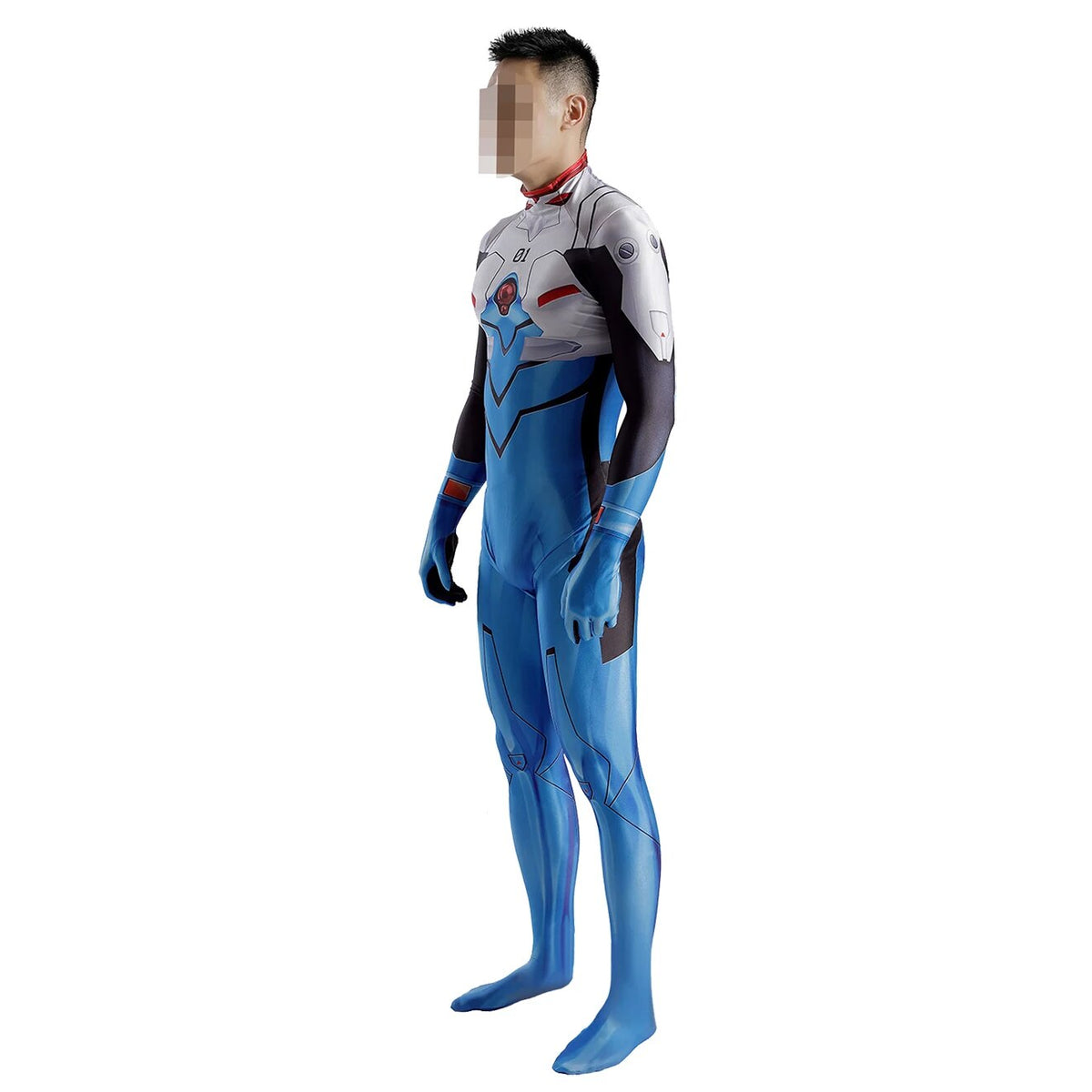 Anime Costume Cosplay Ikari Shinji  Zentai Bodysuit Spandex  Superhero Boys Halloween Costume Adult Kids