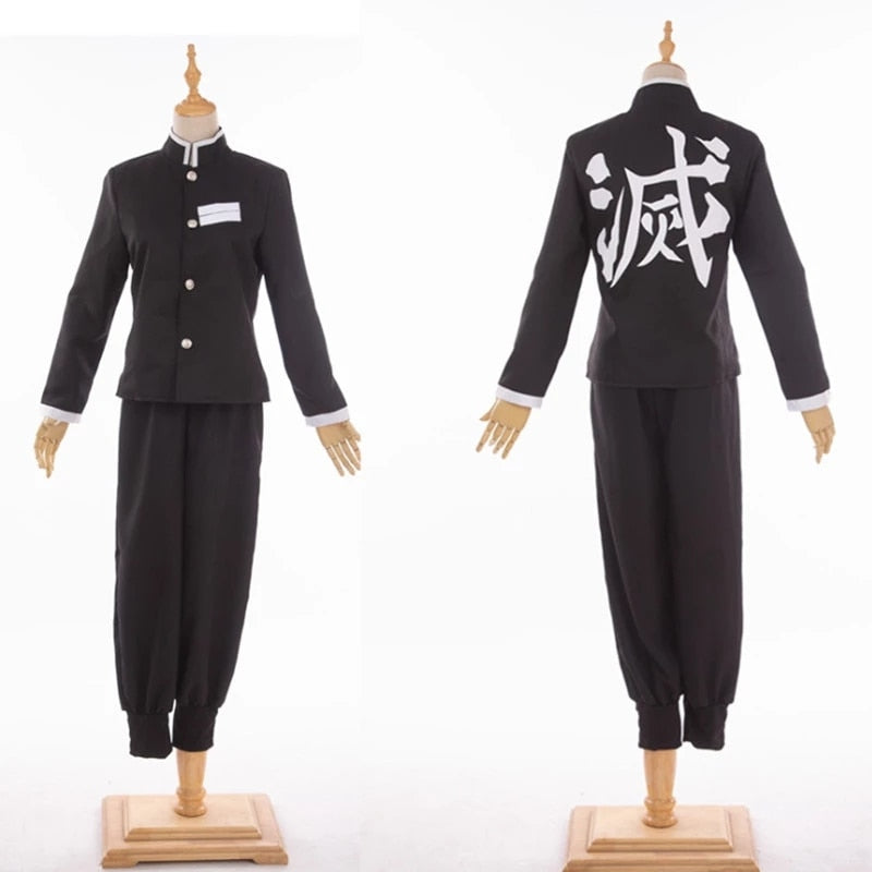 Anime Demon Slayer Cosplay Costume Tanjirou Kamado Kimetsu no Yaiba Men Kimono Uniform Disfraz Halloween Party Demonias Clothes