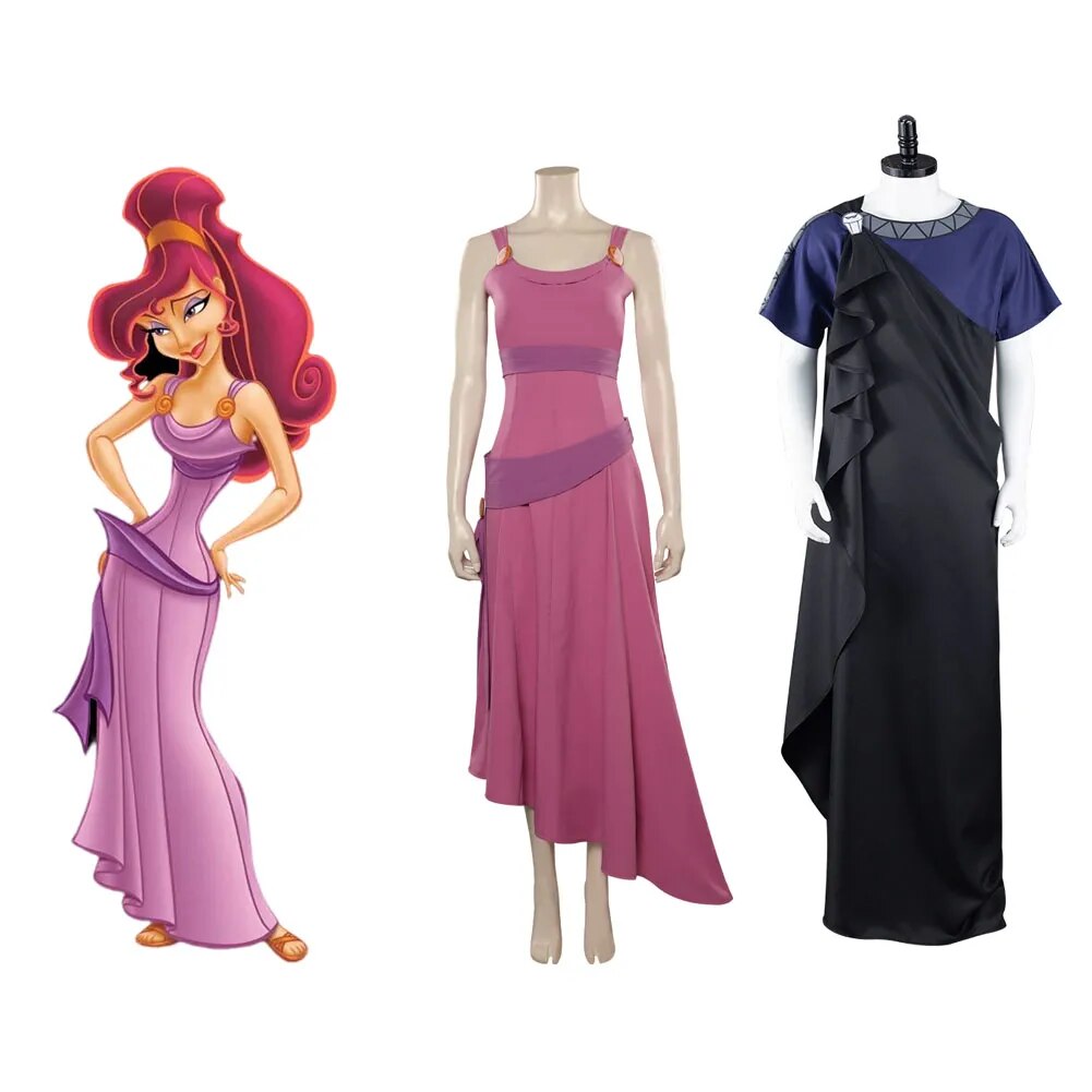 Anime Hercules‎ Megara Hades Cosplay Costume Dress Cloak For Adult Men Women Outfits Halloween Carnival Party Disguise Suit