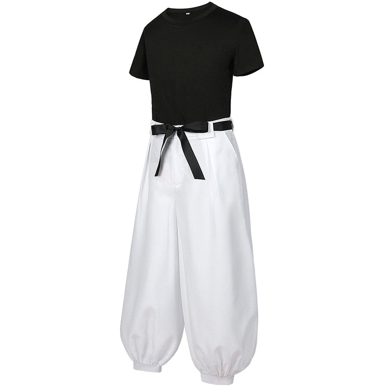 Anime Jujutsu Kaisen Fushiguro Toji Cosplay Costume Adult Unisex Short Sleeve Top Pants Suit Halloween Uniform Party