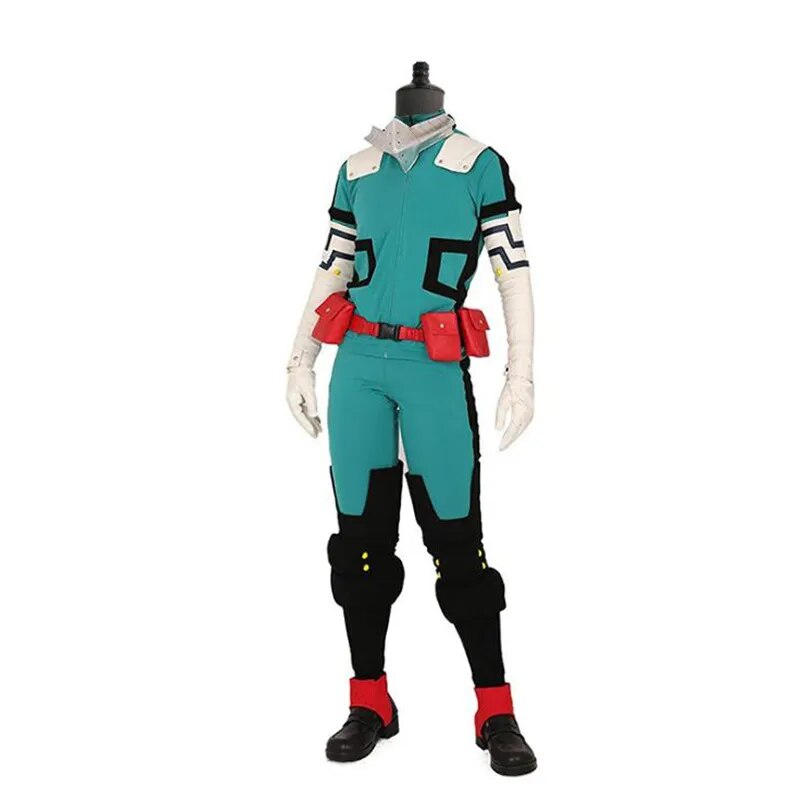 Anime My Hero Academia Cosplay Midoriya Izuku Deku Battle Cosplay Costume Unisex Costume Set Halloween Wig Hair