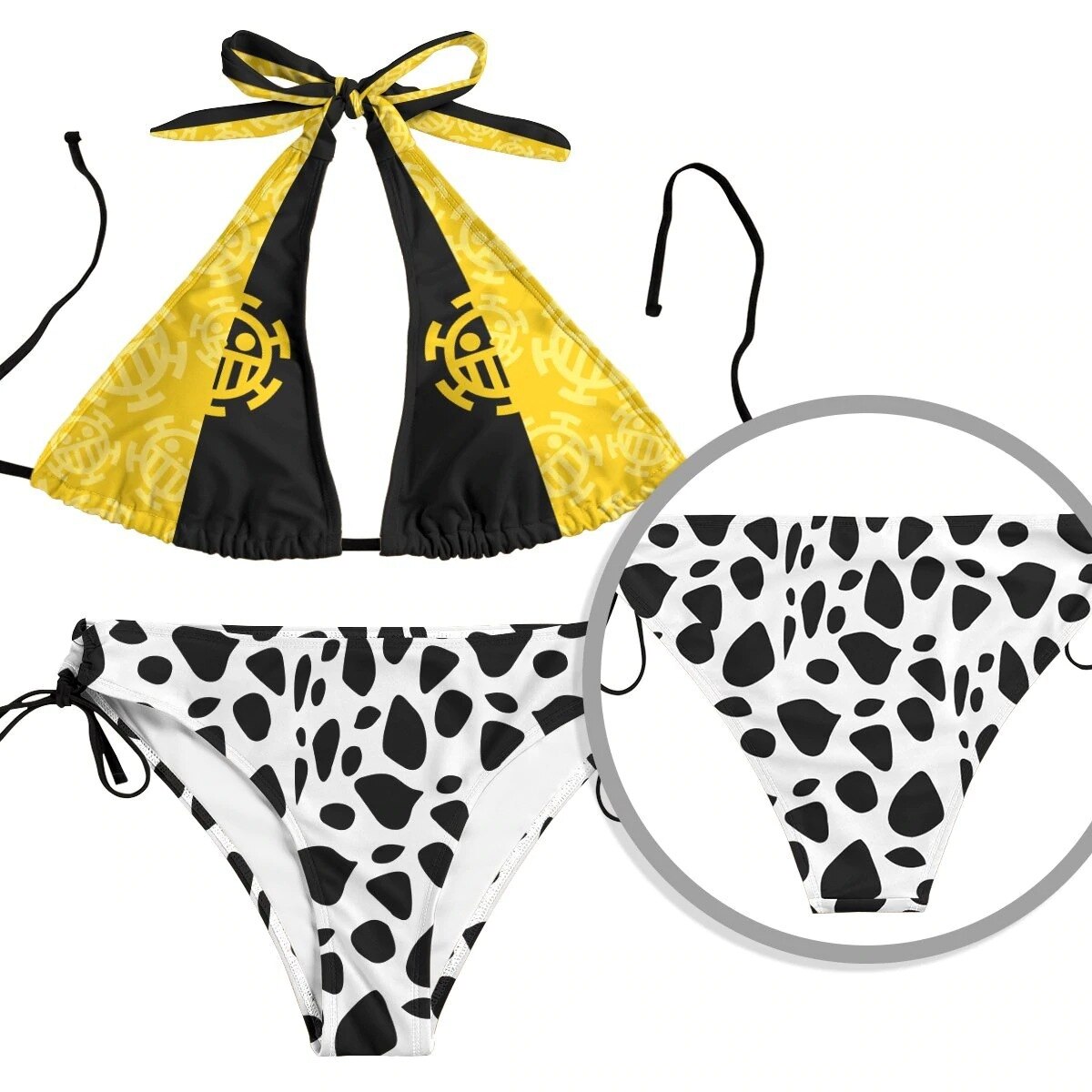 Anime Trafalgar Law Swimsuit Bikini Cosplay Costume Women Sexy Summer Swimwear Outfits Halloween Party Suit