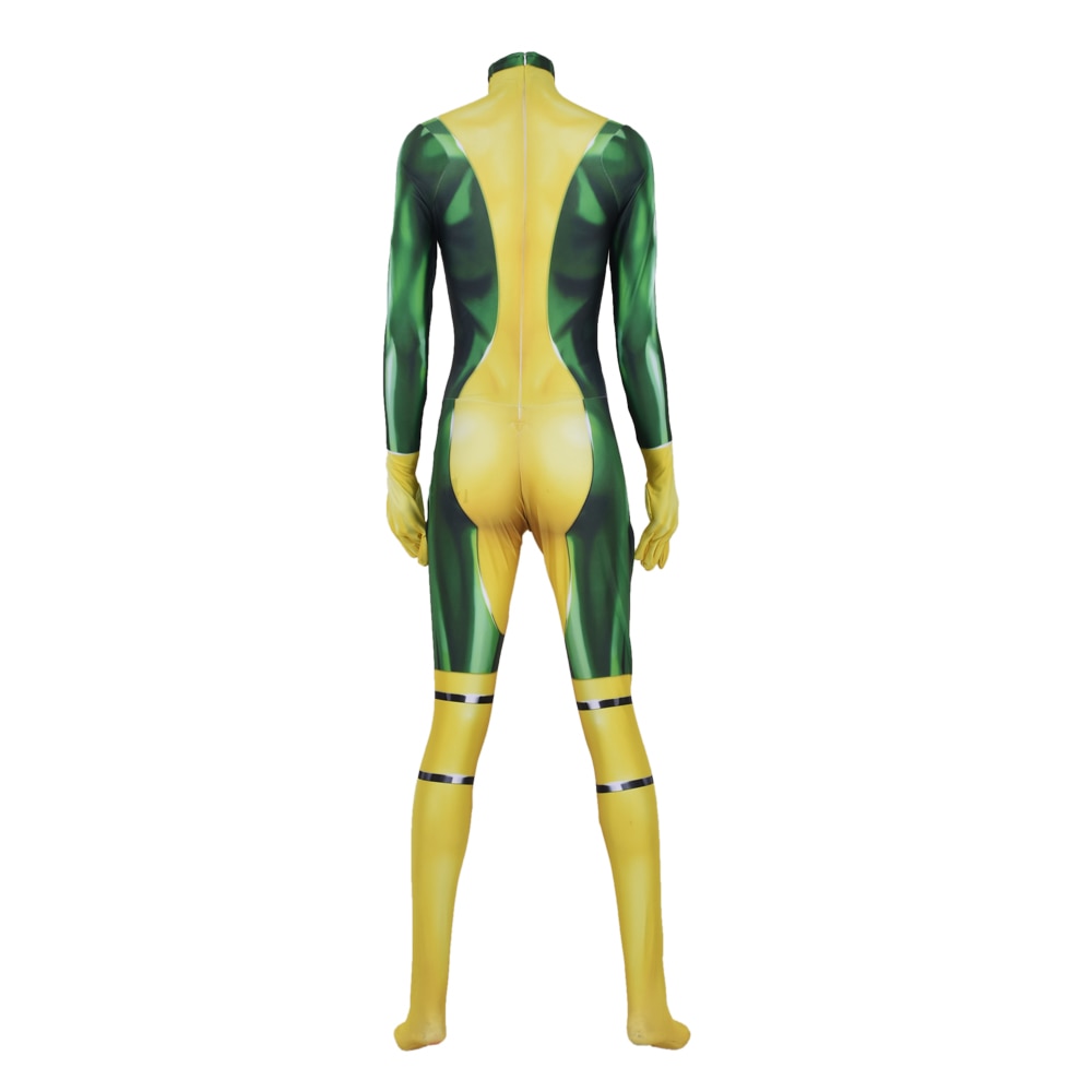 Anna Marie Rogue Cosplay Costume Zentai Suit Game Girls Woman Female Bodysuits Halloween Kids Adults Jumpsuits