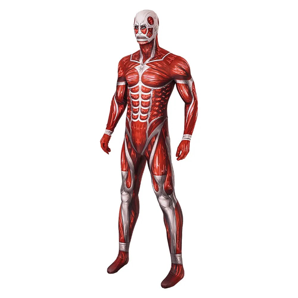 Attack on Titan Cosplay Costume Jumpsuit Mask Outfits Halloween Carnival Suit For Man Role Play