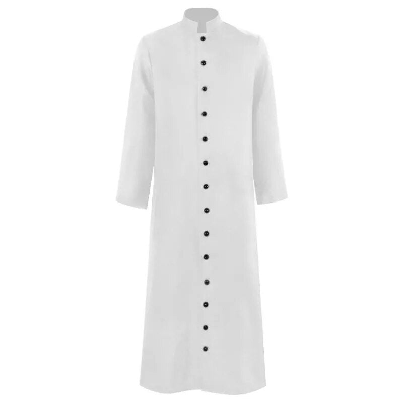 Authentic North European Anime Halloween Cosplay Costume Medieval Monk Wizard Priest Church Father Cos Play Outfit