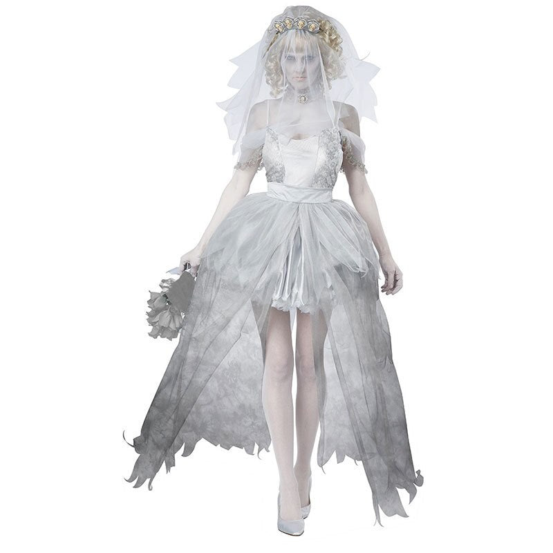 Best Made Women Halloween Zombie Bride Ghost Costumes Zombie Groom Costume Men Couple&#39;s Halloween Clothes