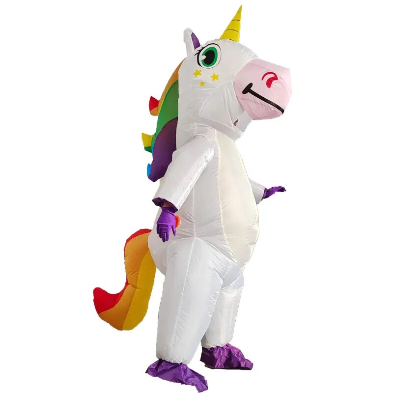 Blue Full Body Unicorn Inflatable Costume Anime Rainbow Adult Cosplay Costumes