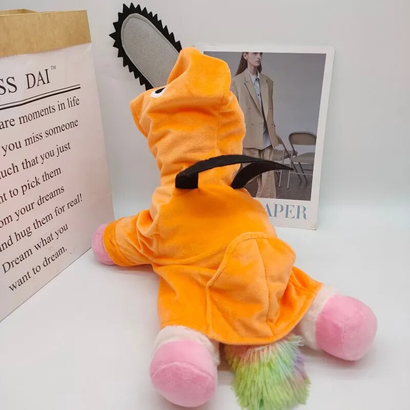Chainsaw Man Pochita Pets Cosplay Costume For Cat Dog Pet Uniform Anime Power Denji Cute Pets Orange Outfits Clothes Gifts Props