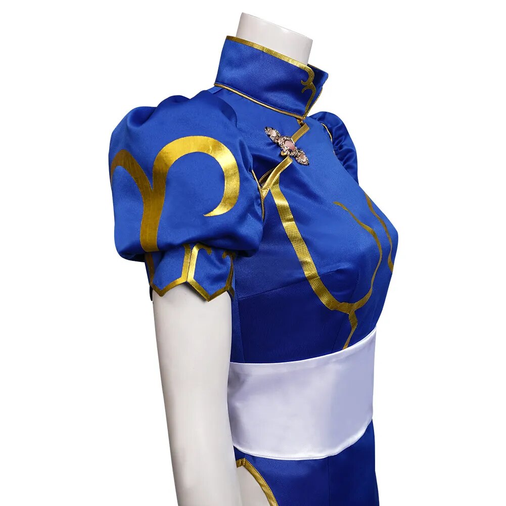 Chun Li Cosplay Costume Anime Game Cosplay Costume Dress Outfit Women Feamle Ladies Halloween Party Role Play Clothing SF