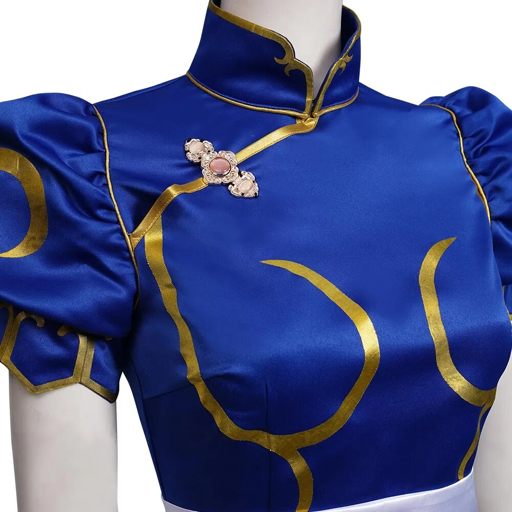 Chun Li Cosplay Costume Anime Game Cosplay Costume Dress Outfit Women Feamle Ladies Halloween Party Role Play Clothing SF