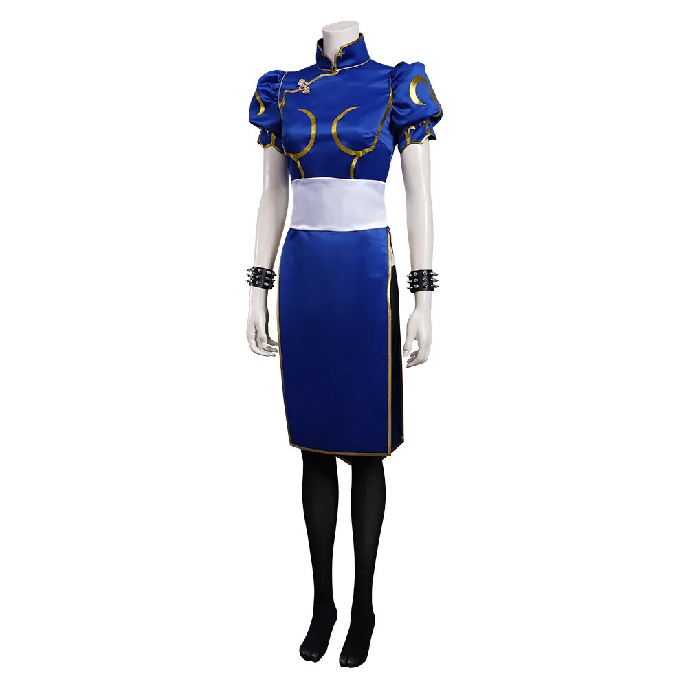 Chun Li Cosplay Costume Anime Game Cosplay Costume Dress Outfit Women Feamle Ladies Halloween Party Role Play Clothing SF