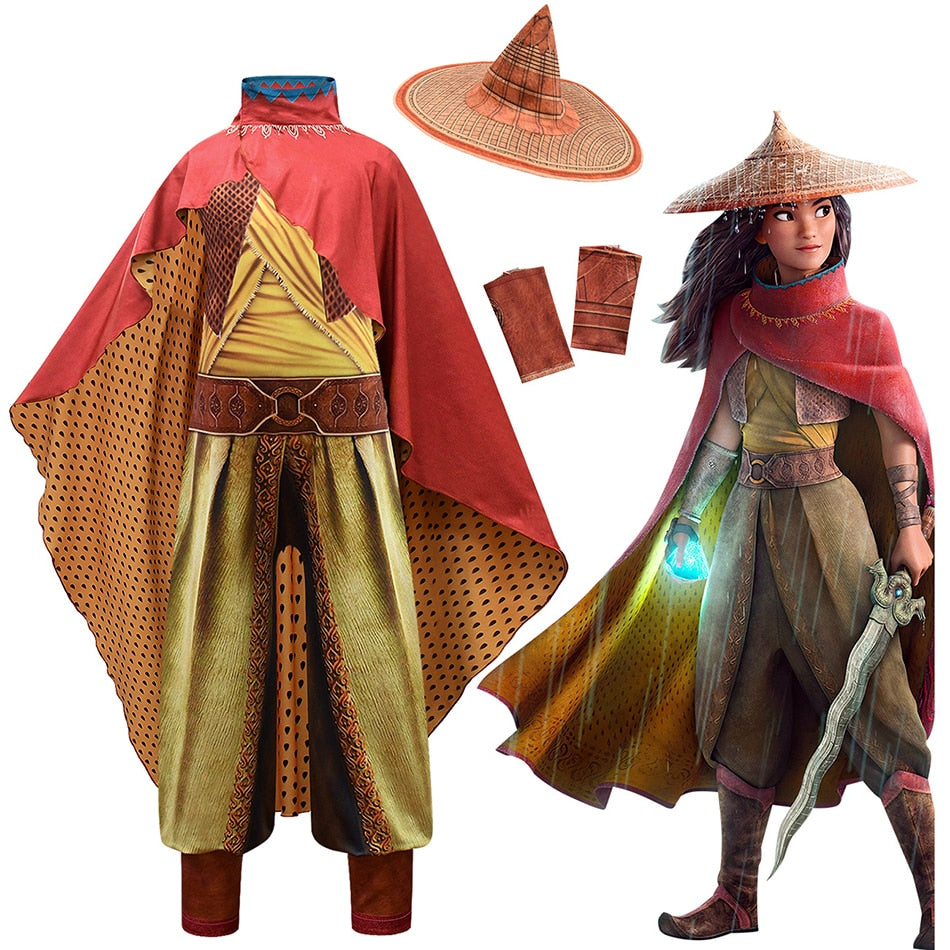 Cosplay Legend  Movie Raya and The Last Dragon Raya Girl Cosplay Costume Raya Set Children&#39;s Performance Costume