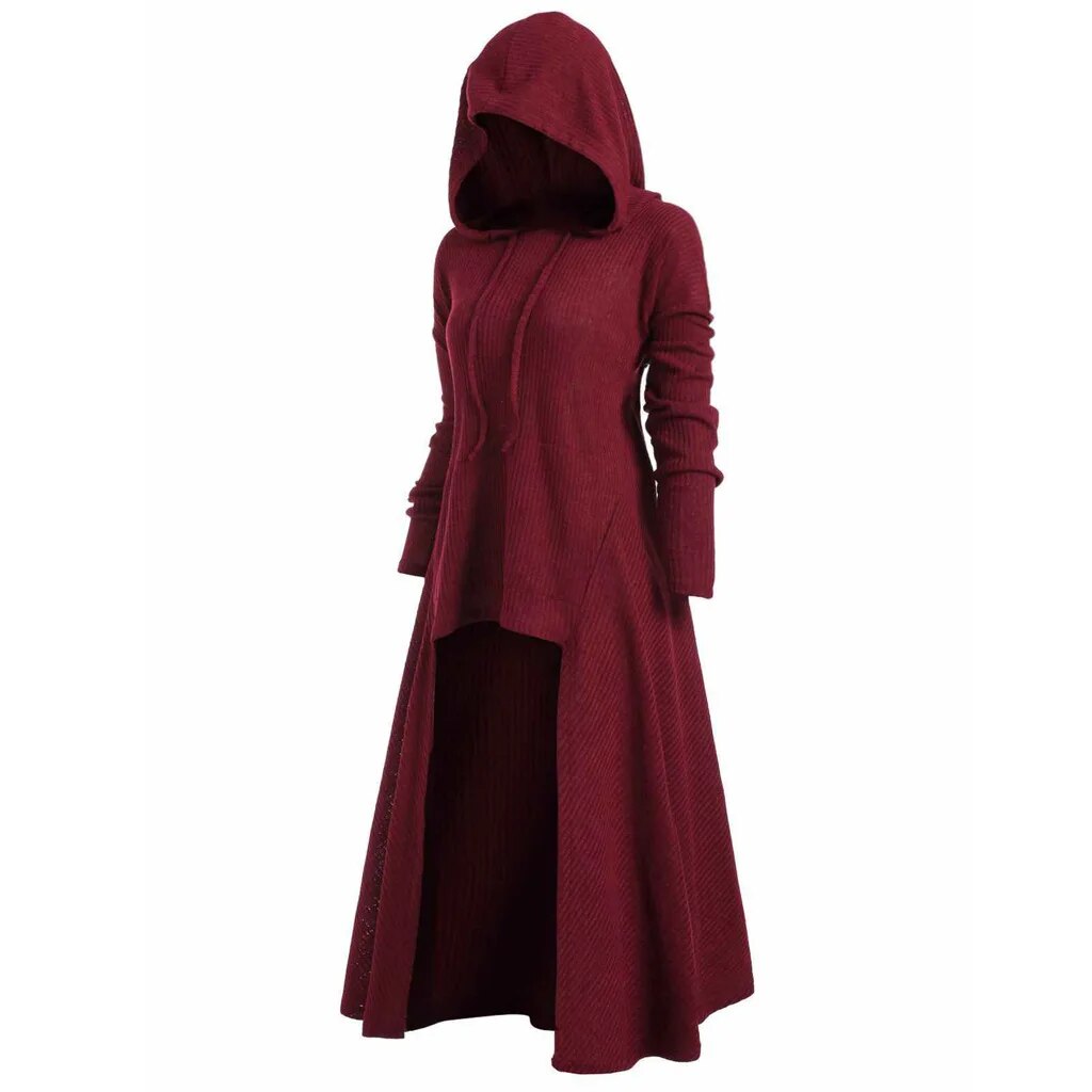 Cosplay Witch Tunic Hooded Robe Cloak Knight Gothic Women Halloween Holiday Evening Dress Up Party Fancy Dress Masquerade Ball