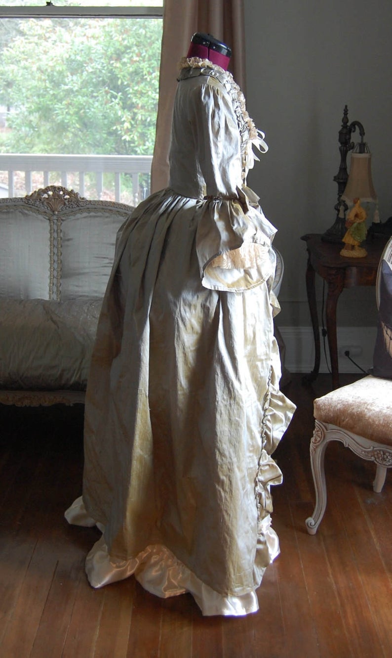 Marie Antoinette Baroque Ball Gown Medieval Court Noble Princess Renaissance Costume Dress for Halloween