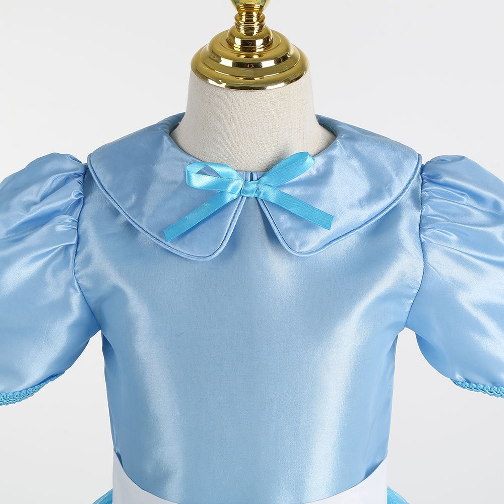 Deluxe Girl Halloween Sissy Maid Lolita Dress Alice in Wonderland Costume Kids Cosplay Servant Family Party Dress