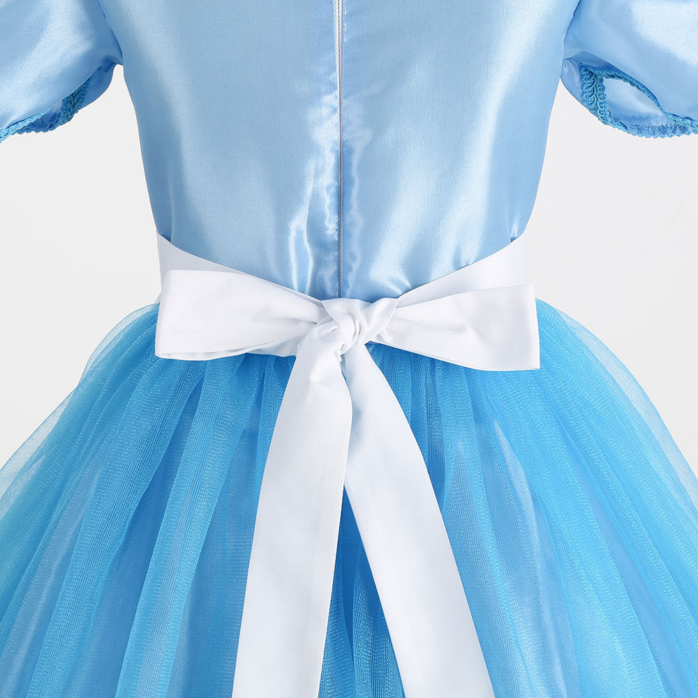 Deluxe Girl Halloween Sissy Maid Lolita Dress Alice in Wonderland Costume Kids Cosplay Servant Family Party Dress