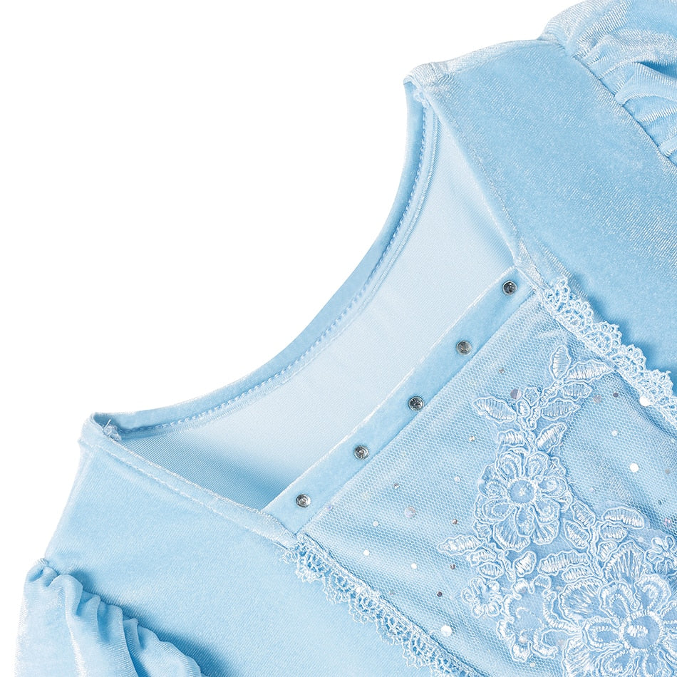 Girl Cinderella Cosplay Dress Up Clothes Girls Christmas Halloween Party Princess Costume Kids Birthday Wedding Gown
