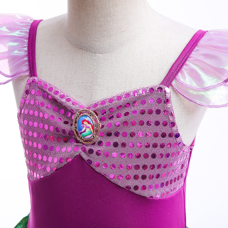 Little Mermaid Ariel Princess Costume Kids Dress For Girls Cosplay Children Carnival Birthday Party Clothes Mermaid Dress