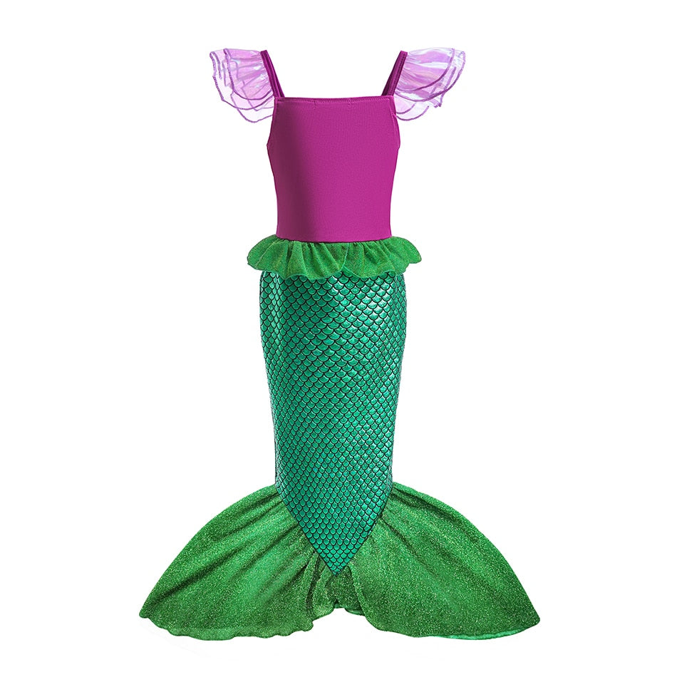 Little Mermaid Ariel Princess Costume Kids Dress For Girls Cosplay Children Carnival Birthday Party Clothes Mermaid Dress