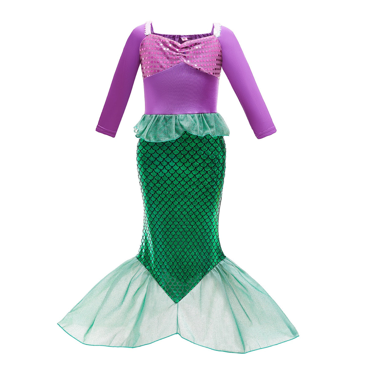 Little Mermaid Ariel Princess Costume Kids Dress For Girls Cosplay Children Carnival Birthday Party Clothes Mermaid Dress