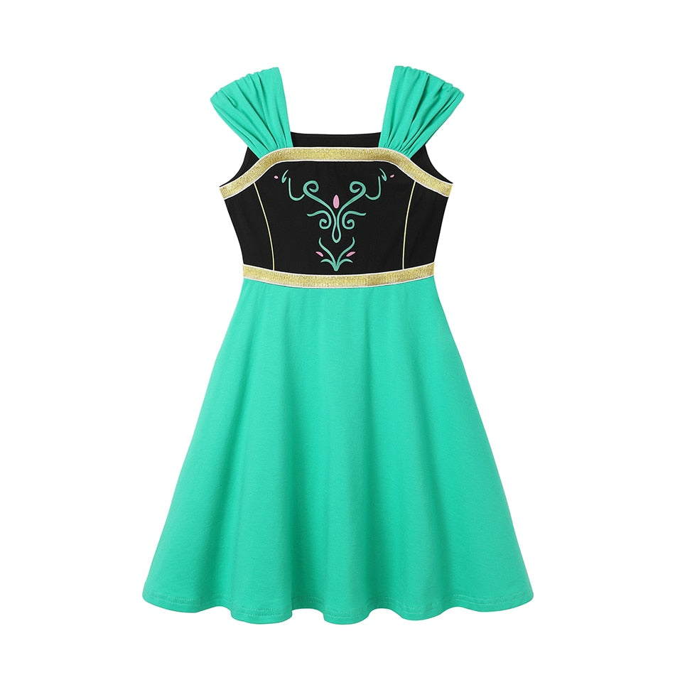 Mickey  Girl Dress Kids Toddler Mickey Minnie Mouse Daisy Cartoon Puff Sleeve Clothes Backless Cute Dresses