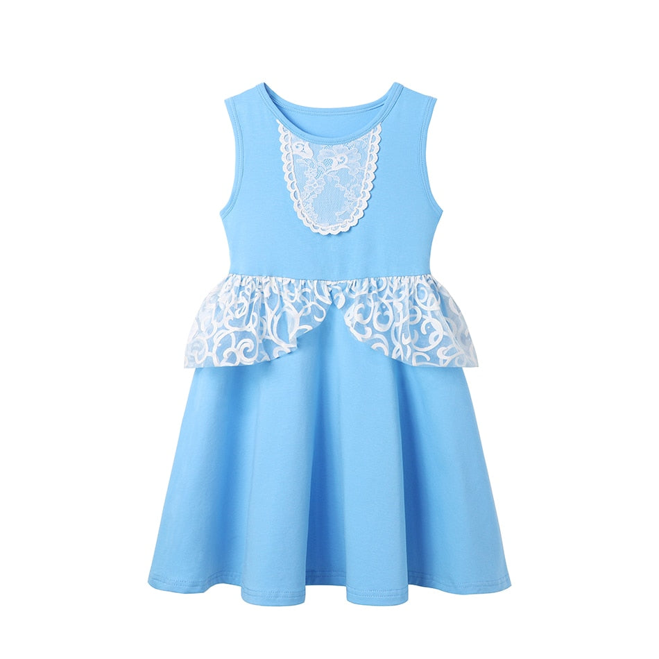 Mickey  Girl Dress Kids Toddler Mickey Minnie Mouse Daisy Cartoon Puff Sleeve Clothes Backless Cute Dresses