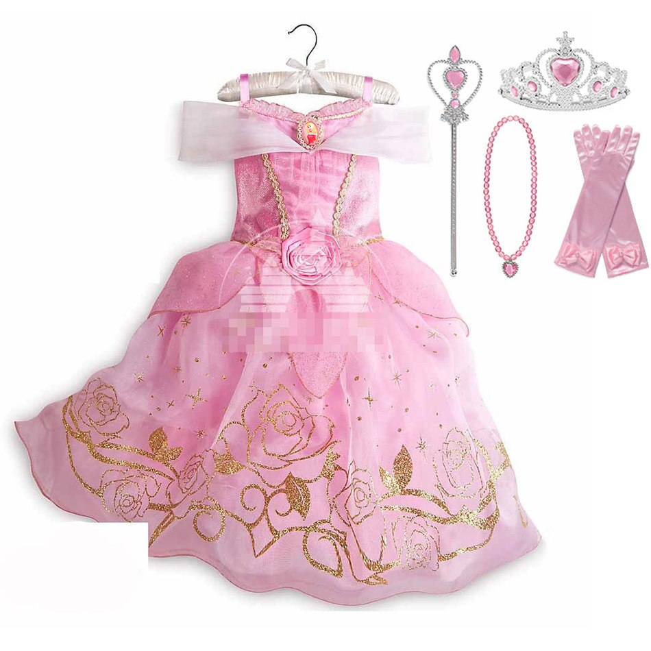 Princess Party Dress for Girls Halloween Frozen Elsa Rapunzel Costume Kids Wednesday Addams Clothing Birthday Gift Gown