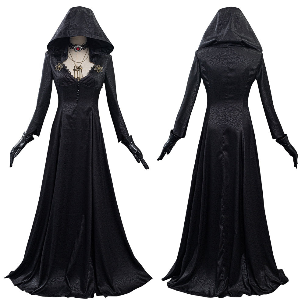 Evil Village Cosplay Costume Vampire Lady Dress Outfits Halloween Carnival Suit