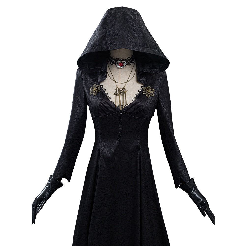Evil Village Cosplay Costume Vampire Lady Dress Outfits Halloween Carnival Suit