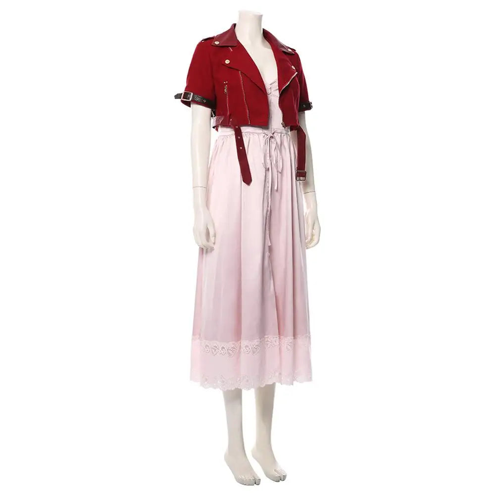 FF 7 Final Fantasy VII Aerith Gainsborough Cosplay Costume Adult women girls dress Halloween Carnival Coostumes