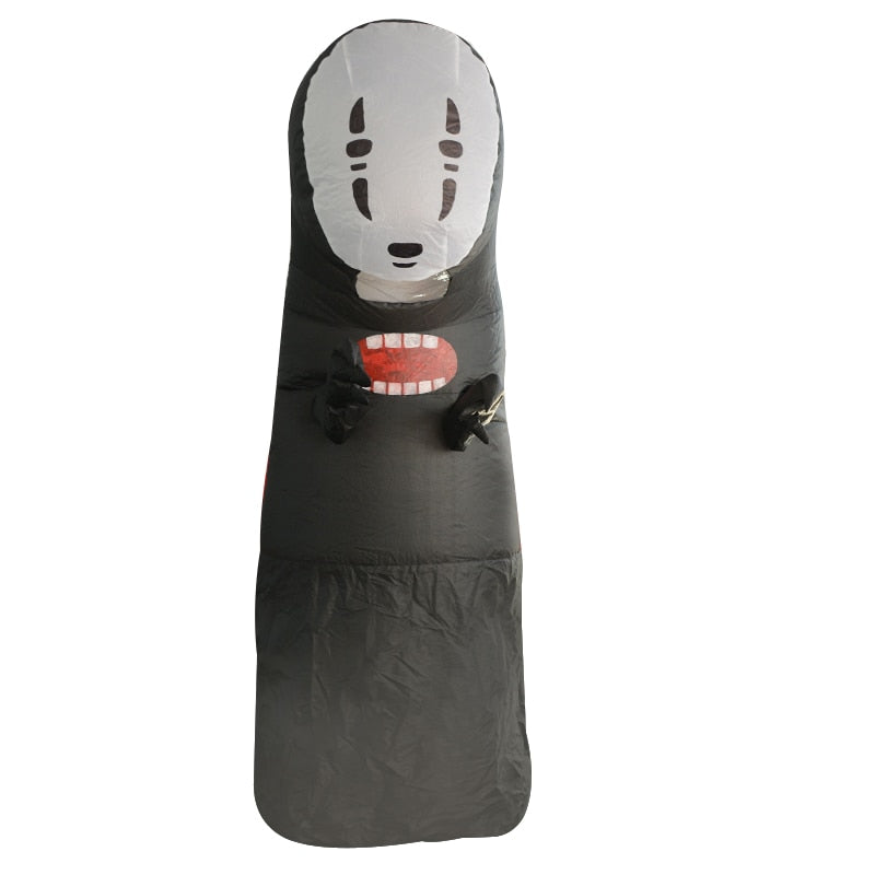 Faceless Man Inflatable Costume Anime Miyazaki Hayao Spirited Away Cosplay Full Set Halloween Inflatable Role Play Dress