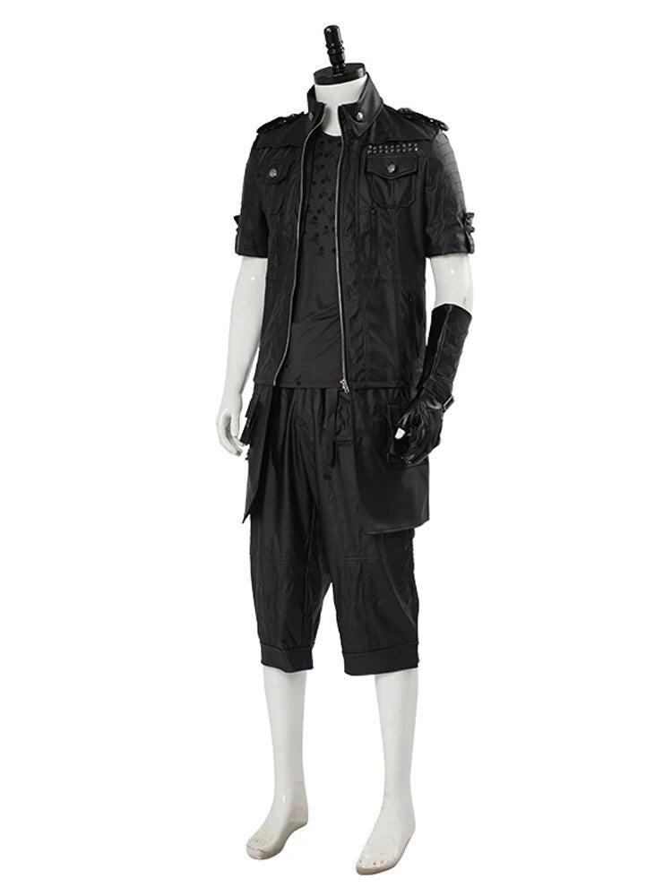 Final Cos Fantasy XV FF15 Noctis Lucis Caelum Noct Cosplay Costume Black Jacket Shirt Men Coat Pants Halloween Party Suits