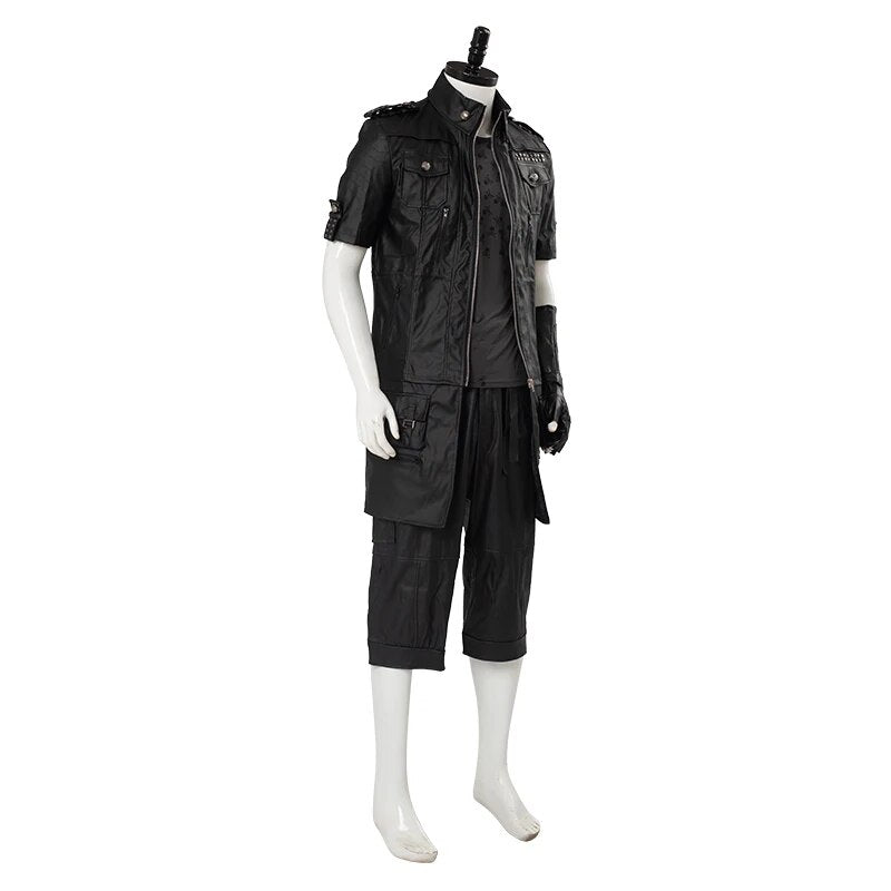 Final Cos Fantasy XV FF15 Noctis Lucis Caelum Noct Cosplay Costume Black Jacket Shirt Men Coat Pants Halloween Party Suits