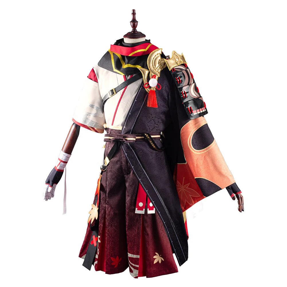 Game Genshin Impact Kazuha Cosplay Costume Women Men Coat Pants Cape Adult Full Set Clothing Outfits Halloween Carnival Suit