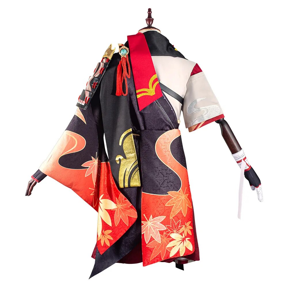 Game Genshin Impact Kazuha Cosplay Costume Women Men Coat Pants Cape Adult Full Set Clothing Outfits Halloween Carnival Suit