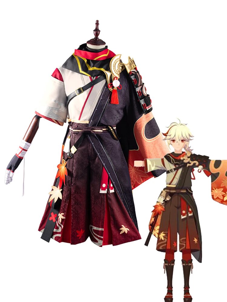 Game Genshin Impact Kazuha Cosplay Costume Women Men Coat Pants Cape Adult Full Set Clothing Outfits Halloween Carnival Suit