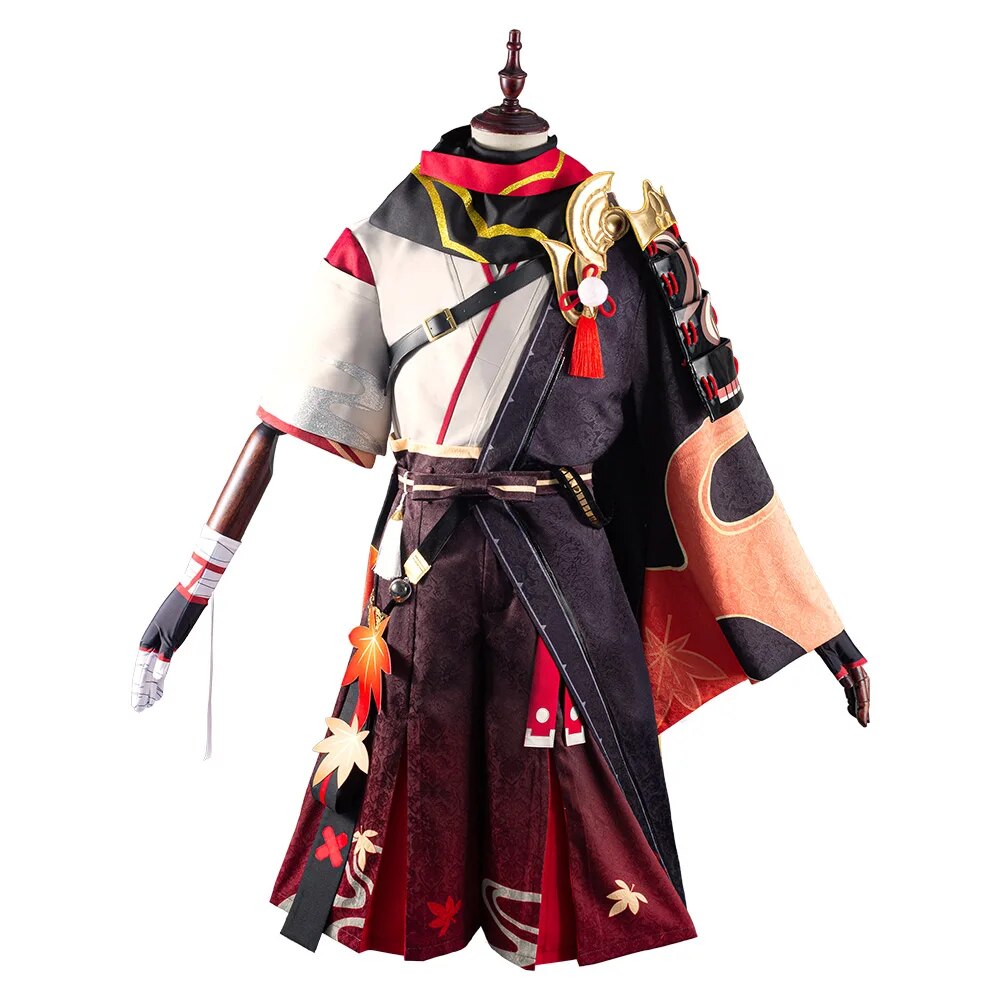 Game Genshin Impact Kazuha Cosplay Costume Women Men Coat Pants Cape Adult Full Set Clothing Outfits Halloween Carnival Suit
