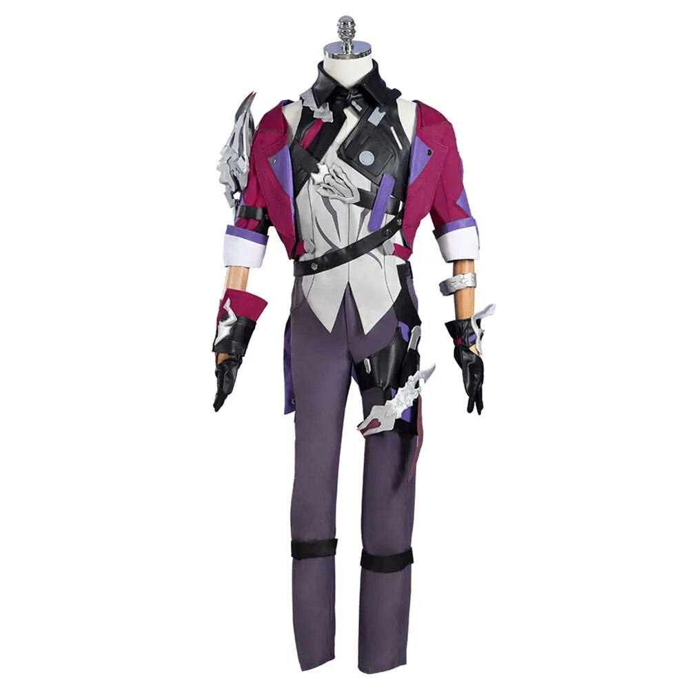 Game Honkai Star Rail Sampo Koski Cosplay Anime Costume Men Outfit Coat Vest Pants Gloves Wig Full Set Halloween Party Role Suit