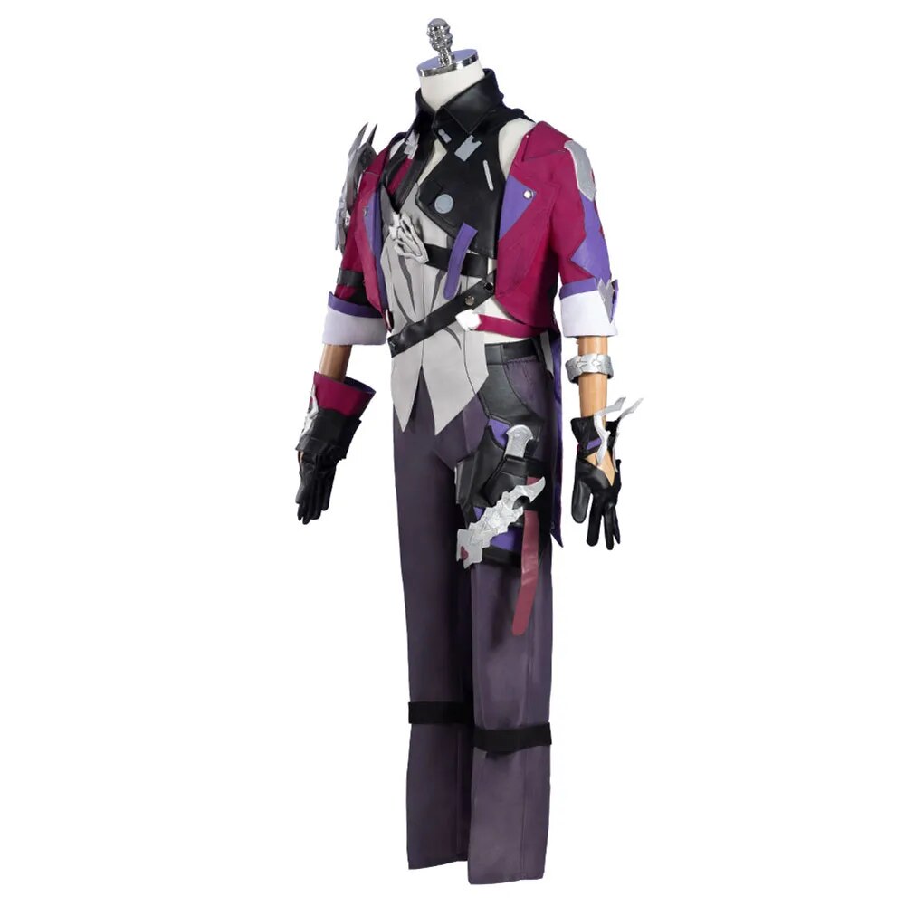 Game Honkai Star Rail Sampo Koski Cosplay Anime Costume Men Outfit Coat Vest Pants Gloves Wig Full Set Halloween Party Role Suit
