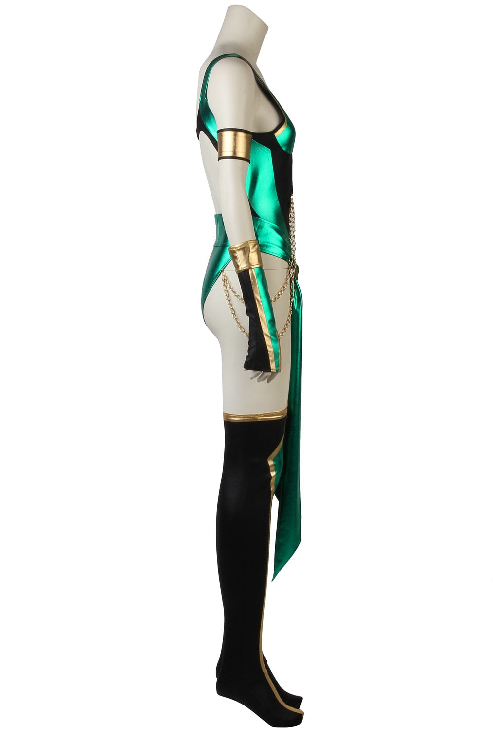 Game Mortal Kombat X Jade Costume Cosplay Blue Sexy Tights Battle Combat Women&#39;s Outfit Adult Full Suit Halloween Carnival