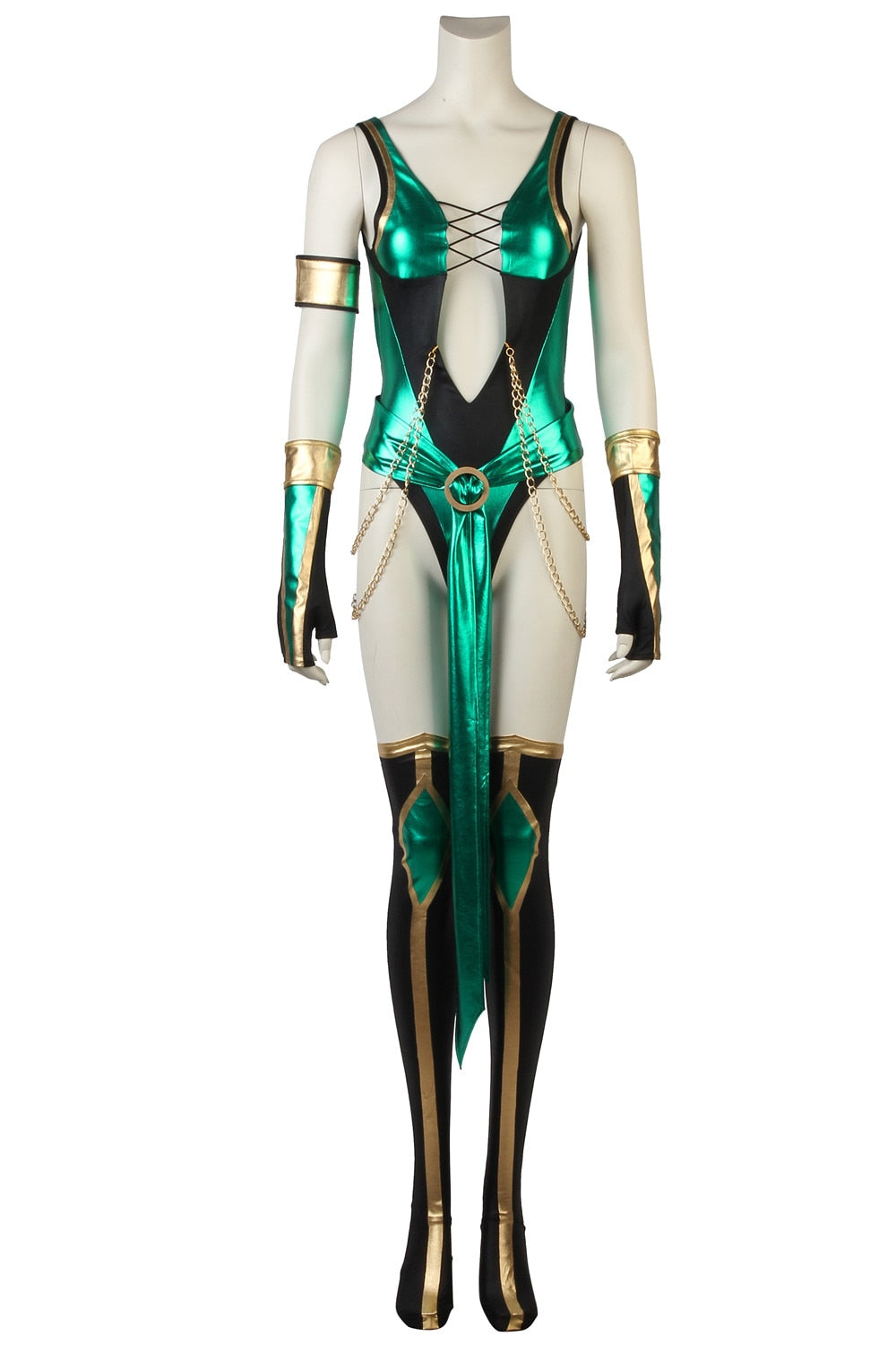 Game Mortal Kombat X Jade Costume Cosplay Blue Sexy Tights Battle Combat Women&#39;s Outfit Adult Full Suit Halloween Carnival