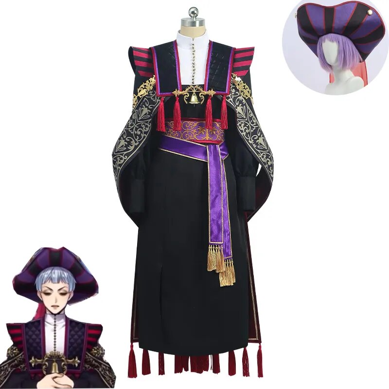 Game Twisted Wonderland Rollo Flamme Cosplay Costume  Halloween Masquerade Event Suit Anime Clothing Uniforms Custom Made